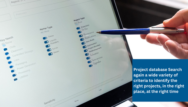 Project database | Search again a wide variety of criteria to identify the right projects, in the right place, at the right time